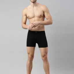 Dixcy Scott Originals Black Cotton Regular Fit Trunks - Pack Of 3 image 4