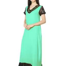 PATRORNA Light Green Lace Nighty image 4