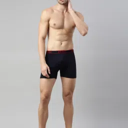 Dixcy Scott Originals Navy Cotton Regular Fit Trunks - Pack Of 3 image 4