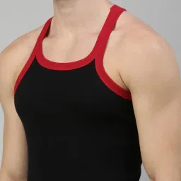 Dixcy Scott Originals Black Cotton Regular Fit Vest image 4