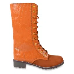 Shoetopia Women's Tan Casual Booties image 2