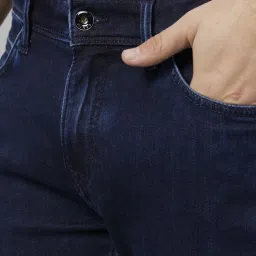 celio celio* Dark Blue Regular Fit Lightly Washed Jeans image 4