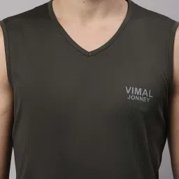 Vimal Jonney Multicolor Regular Fit Sleeveless Lounge T-Shirt - Pack of 3 image 4