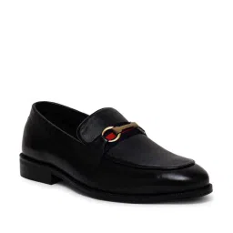 Ezok Men's Black Casual Loafers image 2