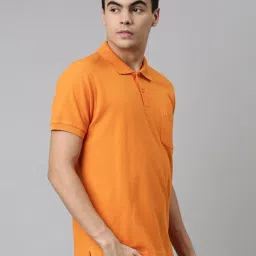 Dixcy Scott Maximus Orange Cotton Regular Fit Polo T-Shirt image 4