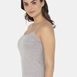 Amante Light Grey Melange Round Neck Camisole image 3