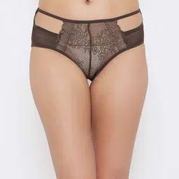 Clovia Brown Lace Work Hipster Panty-picture-35