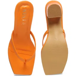 GNIST Women's Orange Thong Sandals image 4