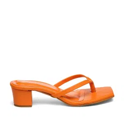 GNIST Women's Orange Thong Sandals image 2