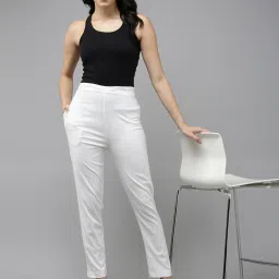 Kryptic White Regular Fit Regular Fit Mid Rise Pants image 4