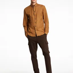 Lindbergh Brown Button Down Collar Shirt image 4