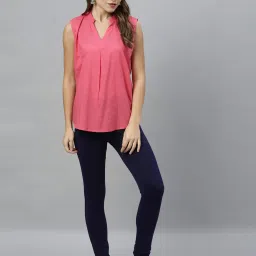 Kryptic Navy & White Regular Fit Leggings -Pack Of 2 image 4