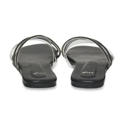 Styli Women's Black Cross Strap Sandals image 4