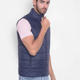 Crimsoune Club Navy Blue Slim Fit Quilted Quilted Jacket image 4