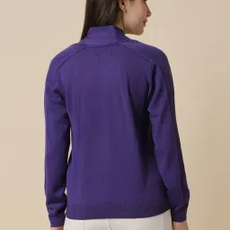 Allen Solly Blue Regular Fit Sweater image 2
