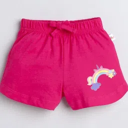 Bumzee Kids Navy & Dark Pink Printed T-Shirt with Shorts image 4