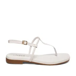 GNIST Women's White Back Strap Sandals image 2