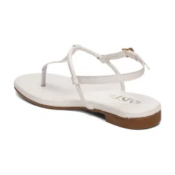 GNIST Women's White Back Strap Sandals image 5