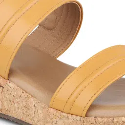 Inc.5 Women's Mustard Back Strap Wedges image 4