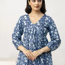 all about you Print Cotton Styled Back Top-image-0