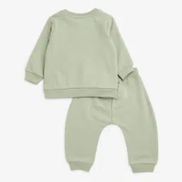 HOP Baby by Westside Sage Animal Design Cotton T-Shirt with Joggers Set image 2