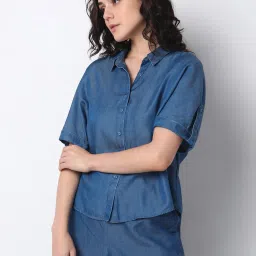Vero Moda Blue Regular Fit Shirt image 4