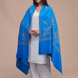 SWI Stylish Women Floral Embroidered Pashmina Shawl image 4