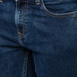 Spykar Dark Blue Slim Fit Low Rise Jeans image 4