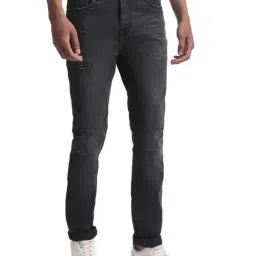 Lindbergh Black Skinny Fit Distressed Jeans-image-9