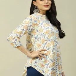 Rangriti White Floral Print Top image 4