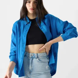 The Souled Store Blue Cotton Shirt image 4