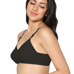 IN CARE Black & Beige Cotton Embroidered T-Shirt Bras - Pack Of 2 image 4