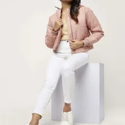 People by Pantaloons Pink Regular Fit Jacket image 4
