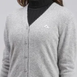 Monte Carlo Grey Wool Textured Cardigan image 5