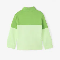 The Souled Store Kids Green Color Block Full Sleeves T-Shirt image 2