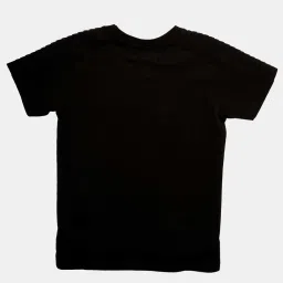 Angel & Rocket Kids Black Cotton Printed T-Shirt image 2