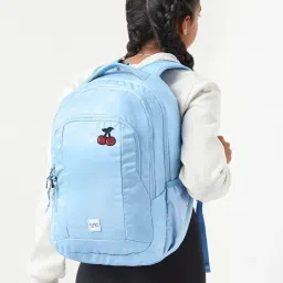 Wiki Back to School 2 Light Blue Polyester Printed Backpack - 30 Ltrs image 2