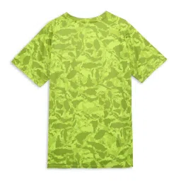 Puma Kids RUNTRAIN Printed Lime Green Printed T-Shirt image 2