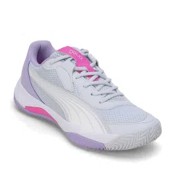 Puma Women's NOVA Grey Indoor Court Shoes image 2