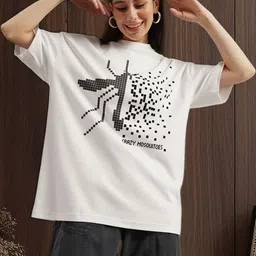 Crazy Mosquitoes Women Printed T-shirt-image-26