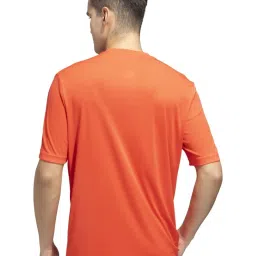 Adidas Orange Regular Fit Sports T-Shirt image 2