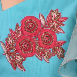 Pragya Exclusive Girls Embroidered Beads & Stones Ready to Wear Lehenga & Blouse & Dupatta image 5