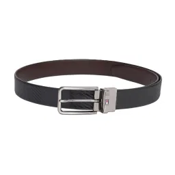 TOMMY HILFIGER Black & Brown Simeon Reversible Belt image 2
