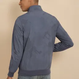 Allen Solly Blue Cotton Regular Fit Printed Jacket image 2