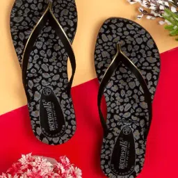 Aerowalk Women's Black Thong Sandals-image-85