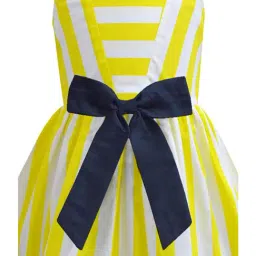A.T.U.N. Yellow & White Striped Dress image 3