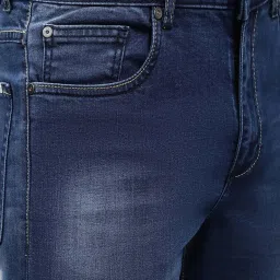 Lindbergh Blue Tailored Fit Lightly Washed Jeans image 4