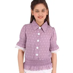 Cutecumber Kids Purple PrintedTop image 1
