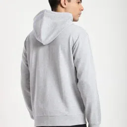 R&B Grey Cotton Regular Fit Hooded Jacket image 2