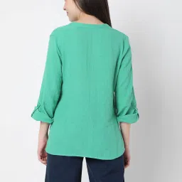 Vero Moda Green Regular Fit Shirt image 2